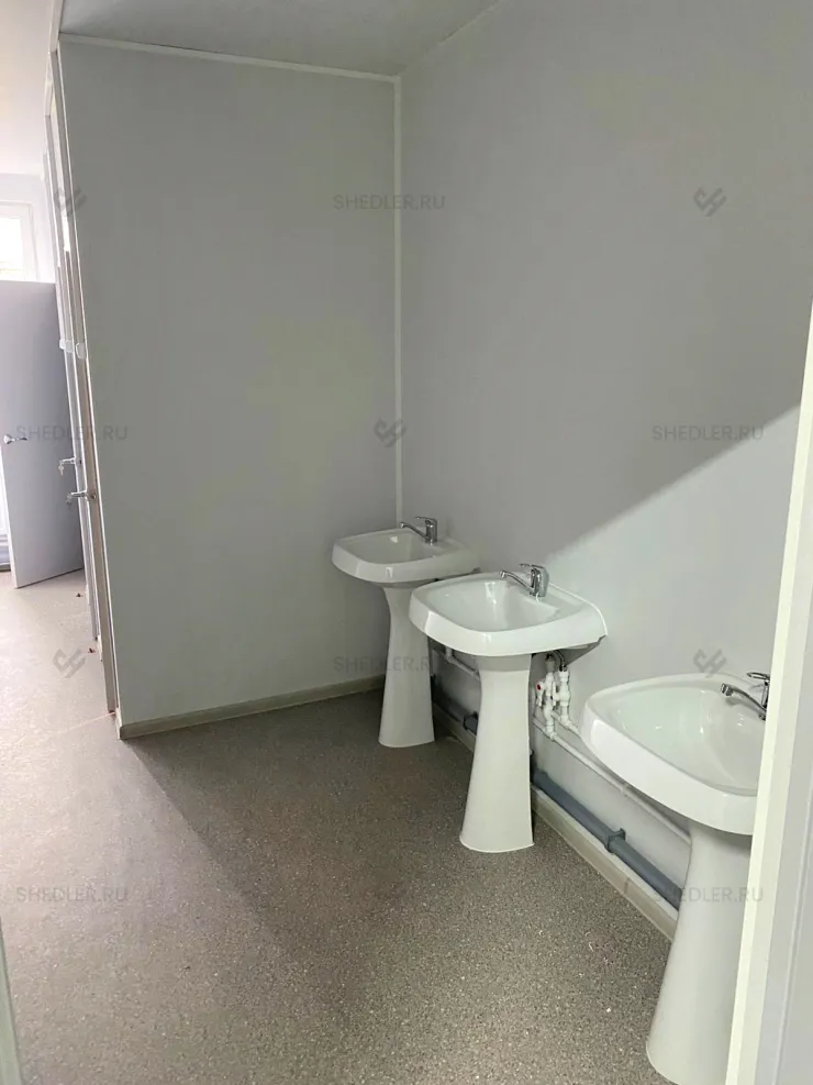 Быстровозводимое здание SHEDLER из 29 блок контейнеров с душевой