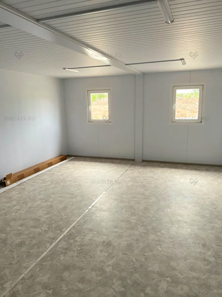 Быстровозводимое здание SHEDLER из сэндвич панелей отделка