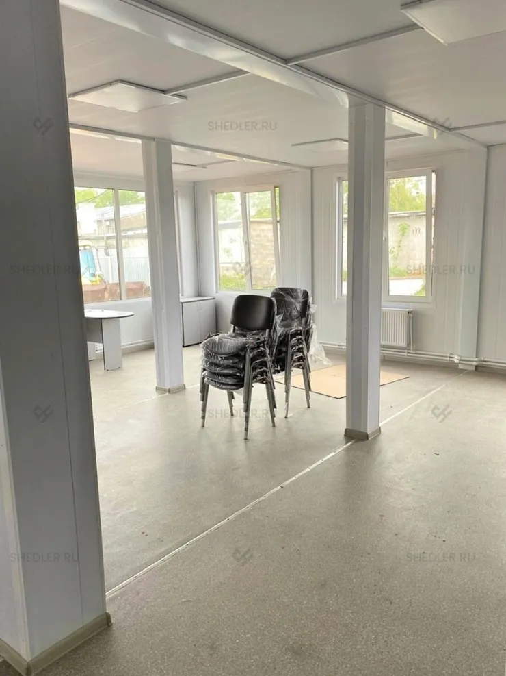 Быстровозводимое здание SHEDLER внутри