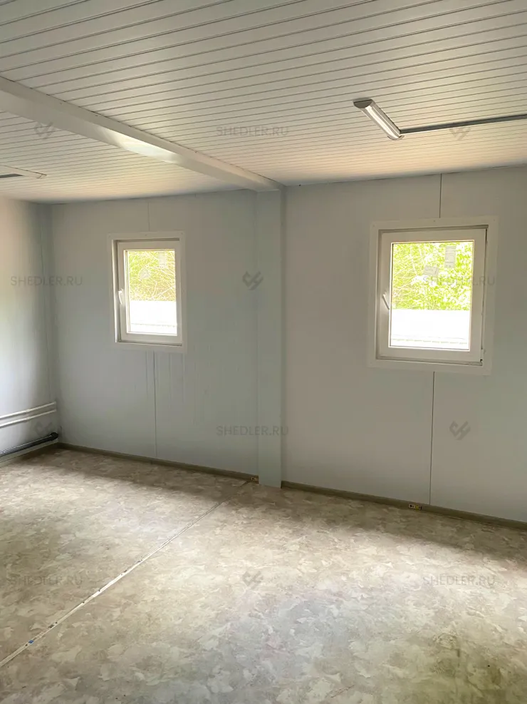 Модульное здание SHEDLER из сэндвич панелей внутренняя отделка