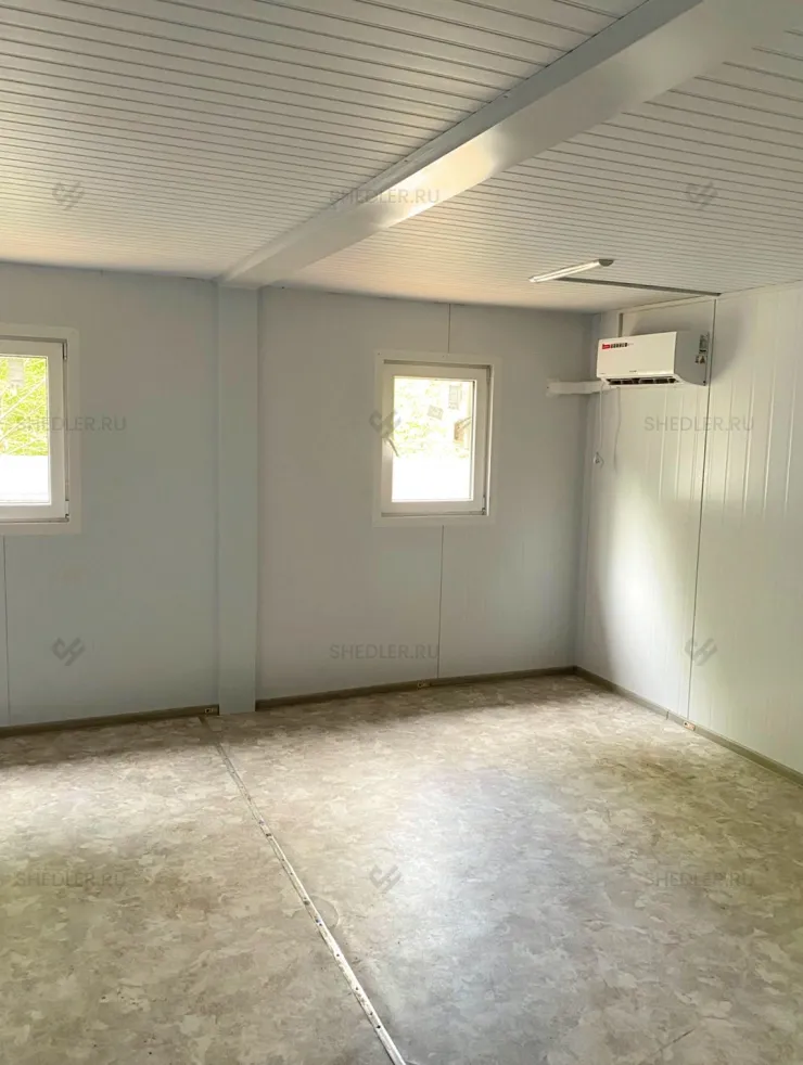 Быстровозводимое здание SHEDLER из сэндвич панелей внутри