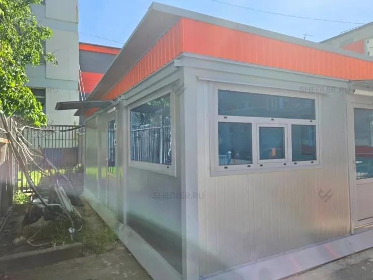 Модульный пост охраны SHEDLER из сэндвич-панелей в Шереметьево