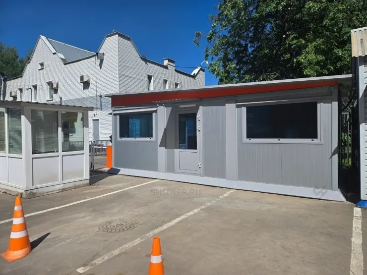 Охранный пост SHEDLER из сэндвич-панелей в Шереметьево