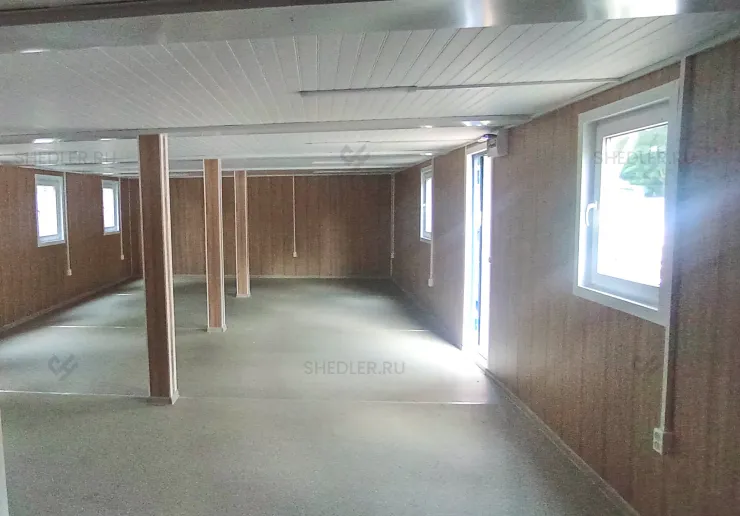 Внутренняя отделка стен и потолка модульного здания