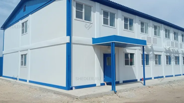 Быстровозводимое здание SHEDLER из 40 блок-контейнеров из сэндвич-панелей в г. Воронеж