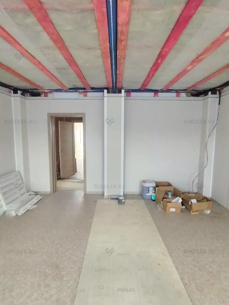 Модульное здание SHEDLER из сэндвич-панелей из 40 блок контейнеров в г. Воронеж внутренняя отделка