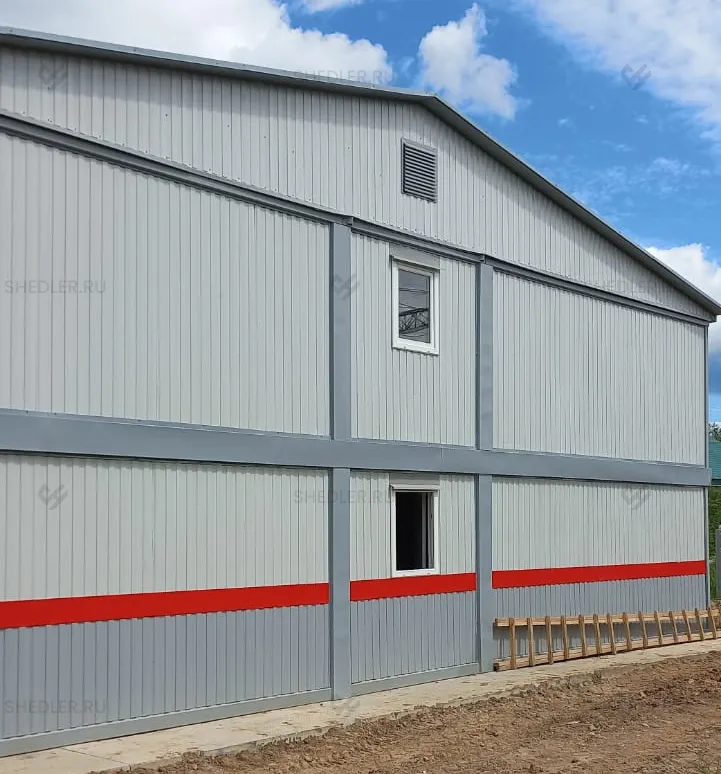 Модульное здание SHEDLER из 26-ти блок-контейнеров на станции Белый Раст