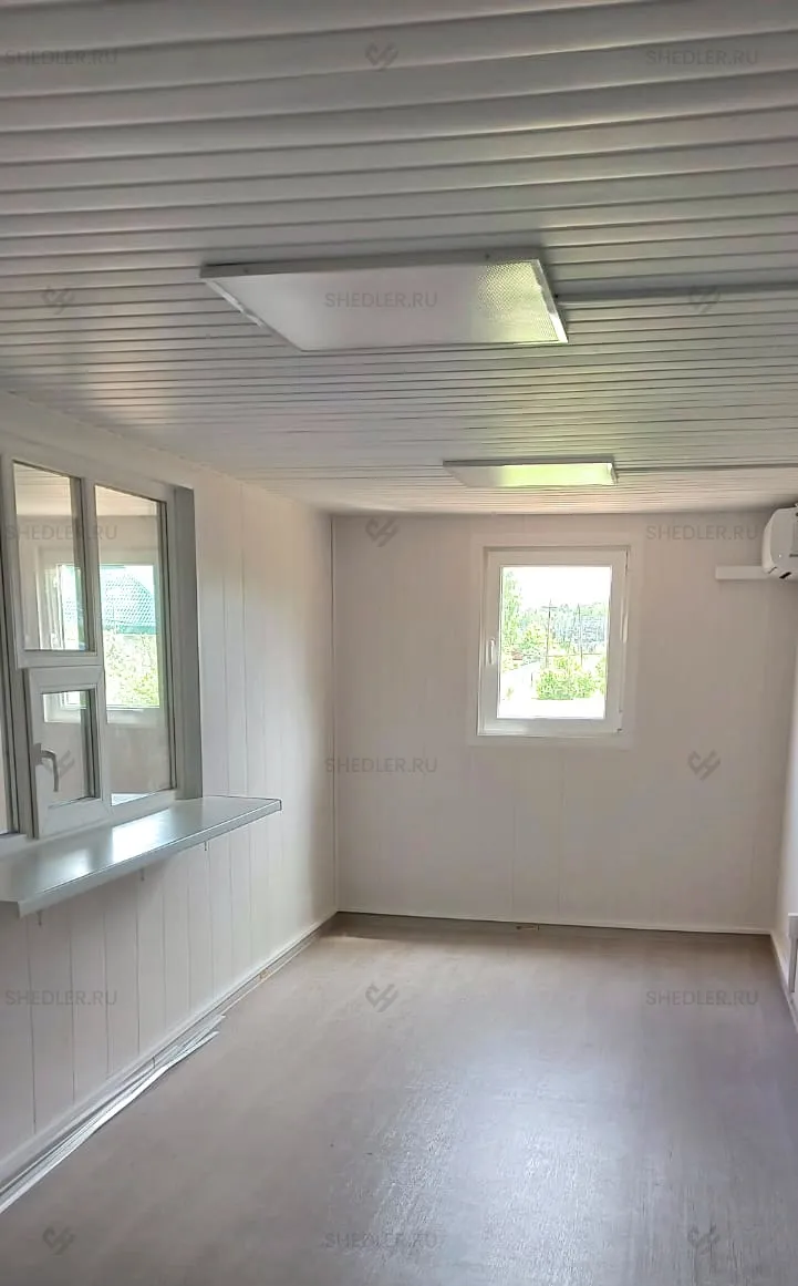 Модульное двухэтажное здание SHEDLER из 26-ти блок-контейнеров на ЖД станции Белый Раст внутренняя отделка