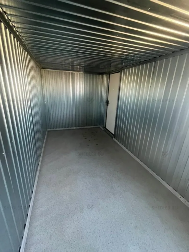 Модульный блок-контейнер с односкатной крышей SHEDLER внутренняя отделка