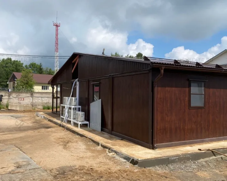 Модульное здание из 10 блок-контейнеров из сэндвич-панелей в Сергиев Посад снаружи