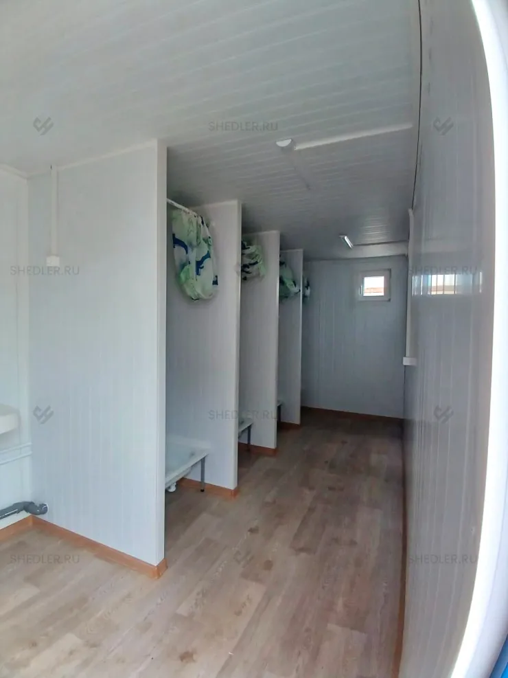 Внутреннее оснащение сантехнического модульного здания