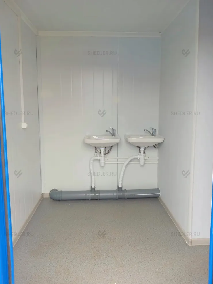 Установка раковин в сантехническом здании