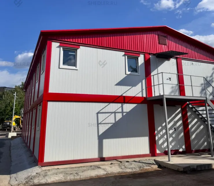 Модульное двухэтажное здание административного комплекса