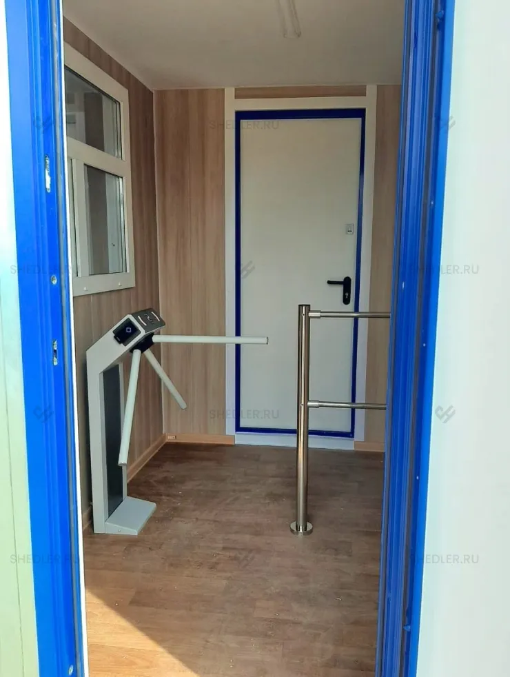 Каркасно-щитовая проходная SHEDLER из 1 блок-контейнера