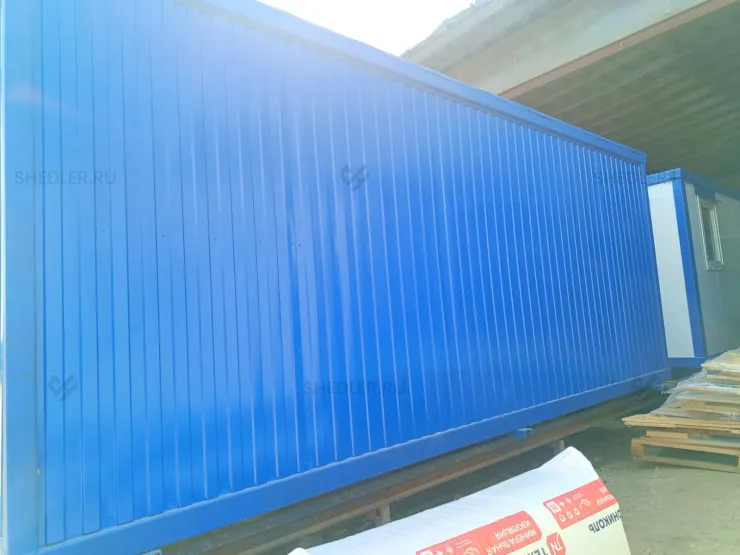 Быстровозводимая сушилка каркасно-щитовая из 2 блок-контейнеров БК-00 из профлиста