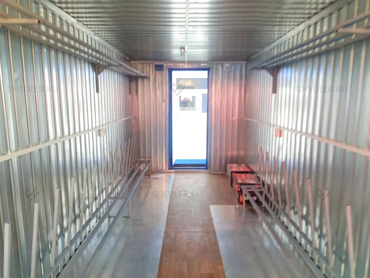 Модульная сушилка каркасно-щитовая из 2 блок-контейнеров БК-00 из профлиста