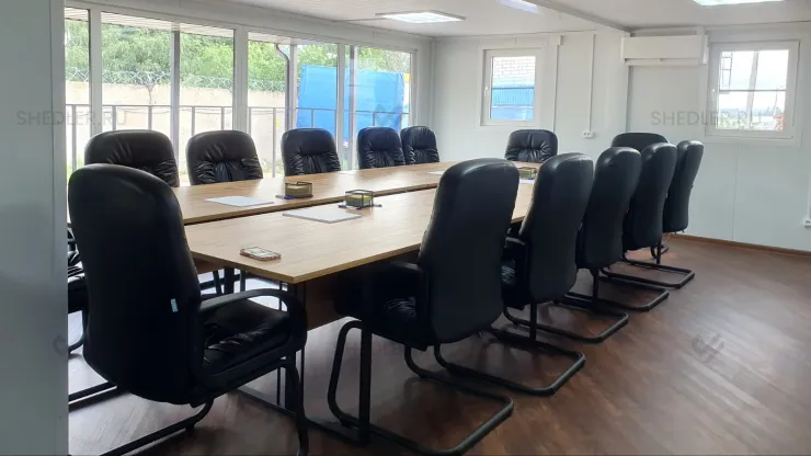 Быстровозводимое модульное здание из 10 блок-контейнеров из сэндвич-панелей в Московской области мебель Сергиев Посад