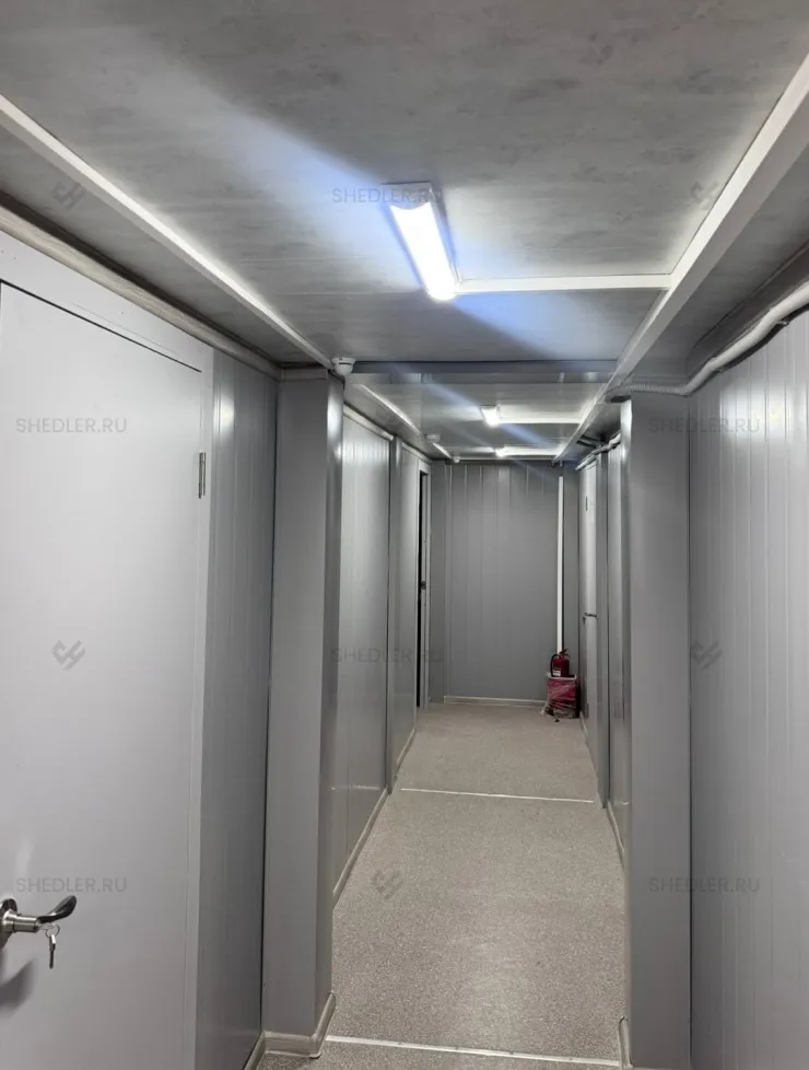 Модульное здание из 36 бк из сэндвич-панелей в Москве