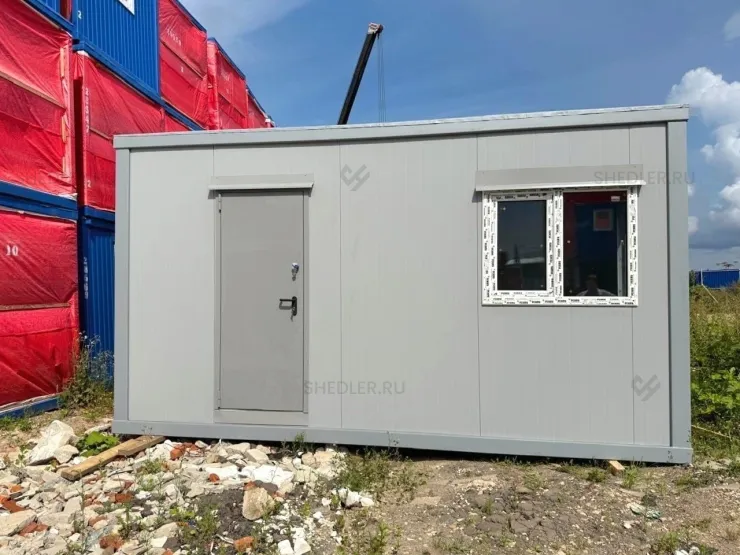 Блок-контейнер БКСП из сэндвич-панелей на металлургический завод в Липецке