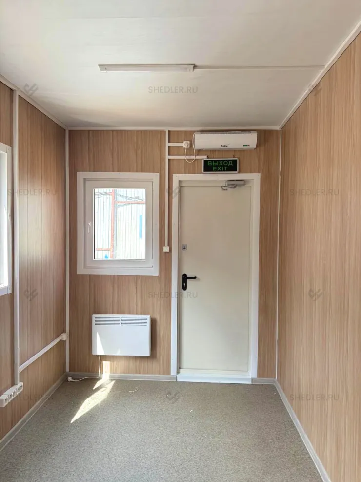 Пункт КПП Шедлер из 2 блок-контейнеров в Мытищах внутри