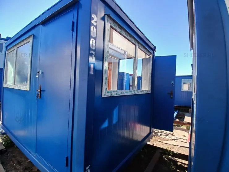 Проходная из сэндвич-панелей Шедлер в г.Москва синяя