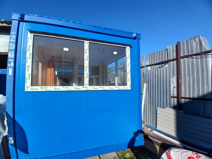 Модульная проходная из сэндвич-панелей Шедлер в г.Москва синяя