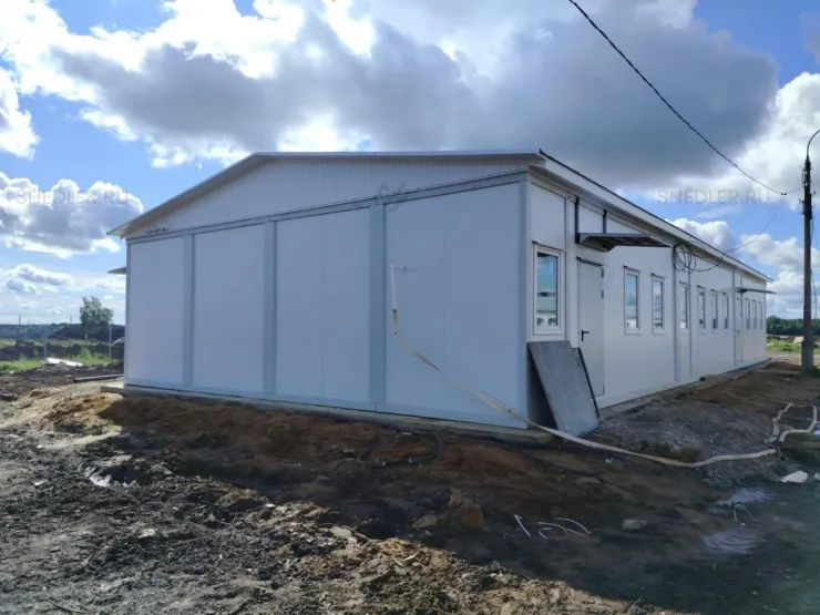 Модульное здание из 12 блок-контейнеров БКСП-00 деревня Пятницкая, Московская область