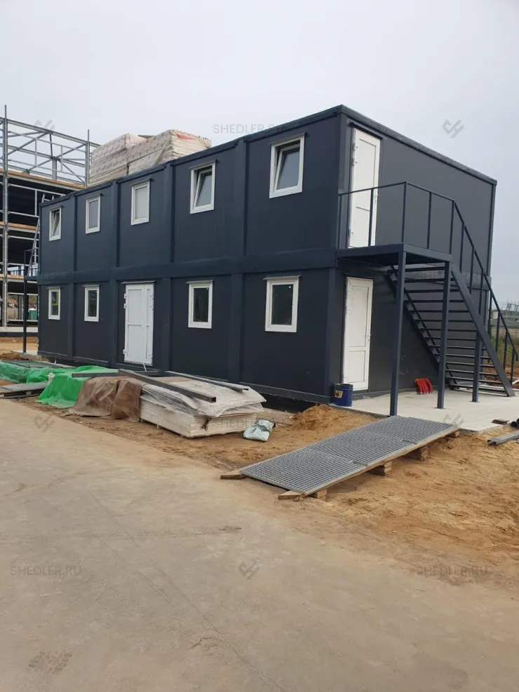 Модульное двухэтажное здание Шедлер из 10 БКСП