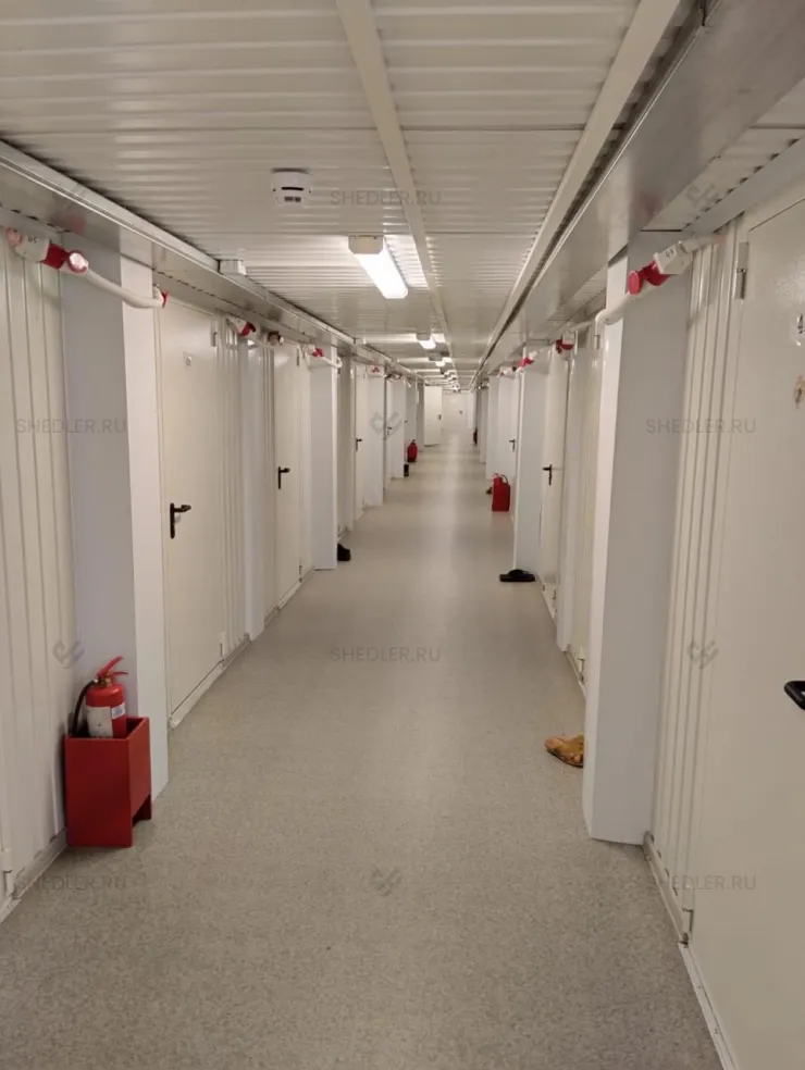 Внутреннее оснащение модульного здания в г. Клин