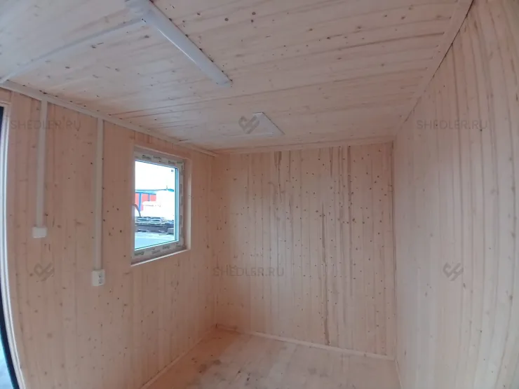 Внутренняя отделка стен в блок-контейнере