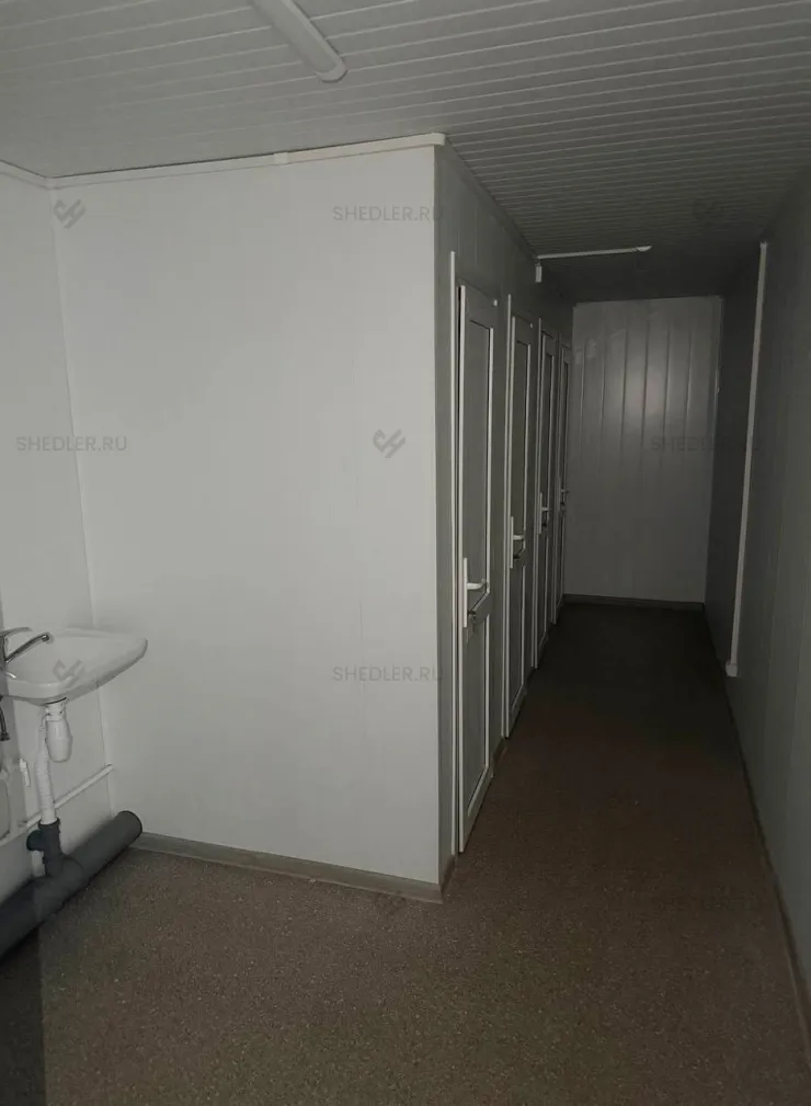 Модульное здание Shedler из 20 БКСП-00 с санузлами
