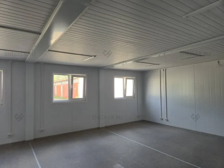 Модульное здание Shedler из 20 БКСП-00 с отделкой