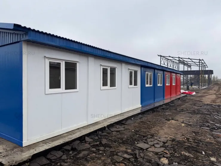 Модульное здание Shedler из 20 БКСП-00 из сэндвич-панелей в п. Коммунарка