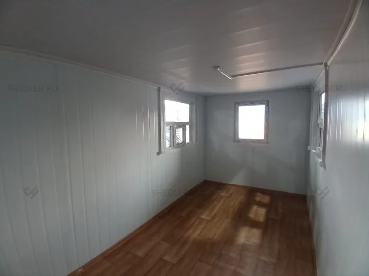 Блок контейнер БК-00СП Шедлер с тремя окнами в Тверской области с отделкой внутри