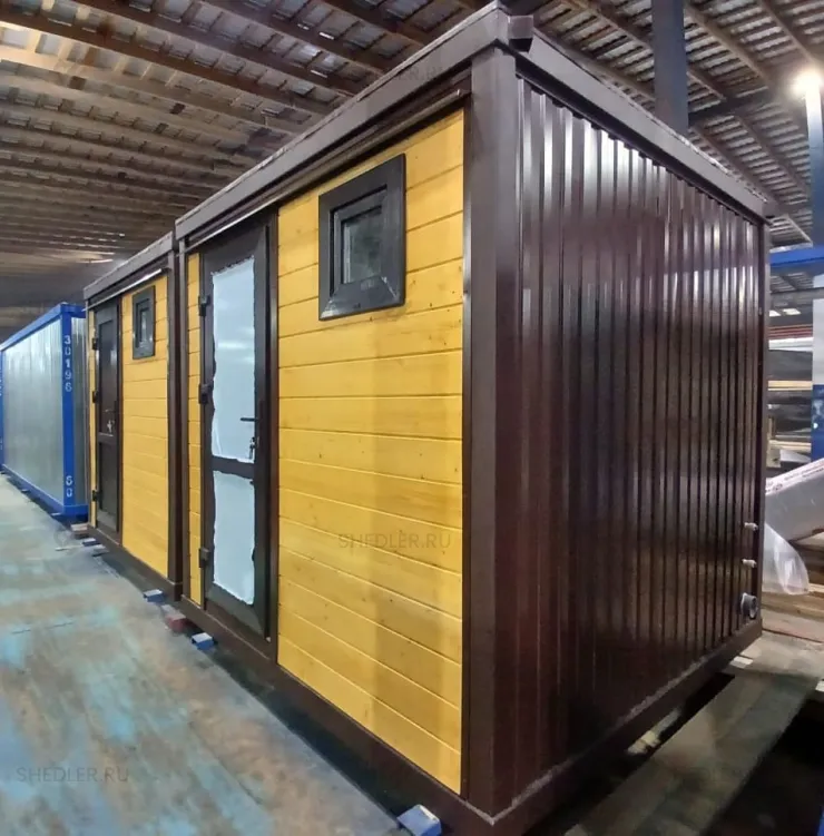 Сантехнический модульный блок-контейнер Shedler БК-013 в Тульской области с раковинами