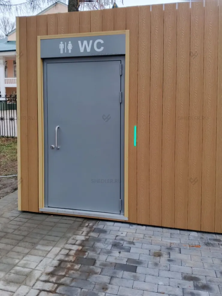 Модульный туалет Шедлер сетевой МГН с внутренней отделкой
