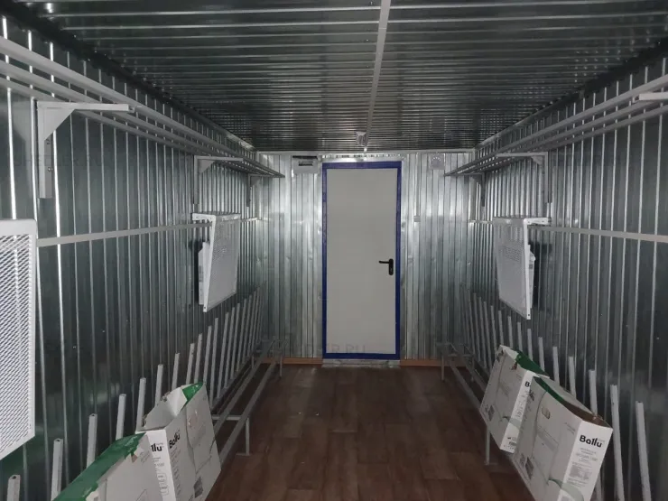 Внутреннее оснащение помещения сушилки