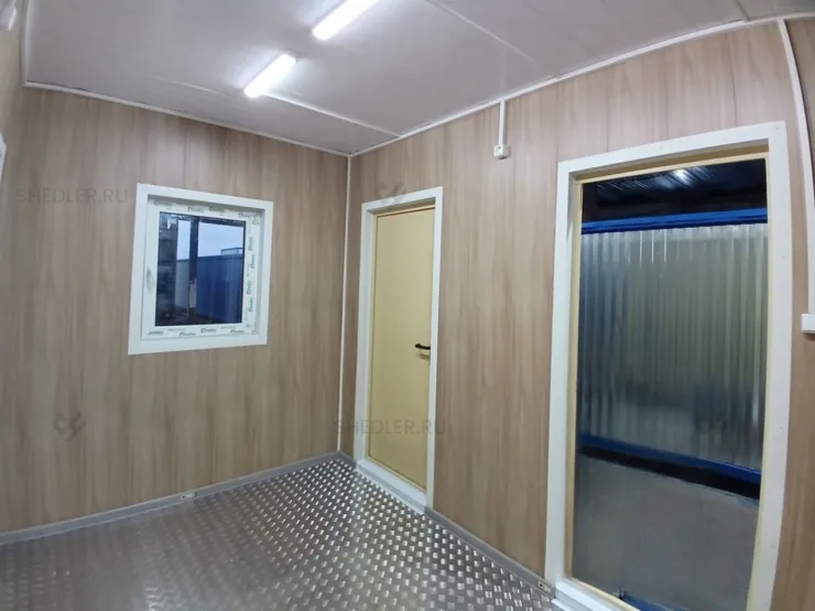 Отделка модульного здания проходной