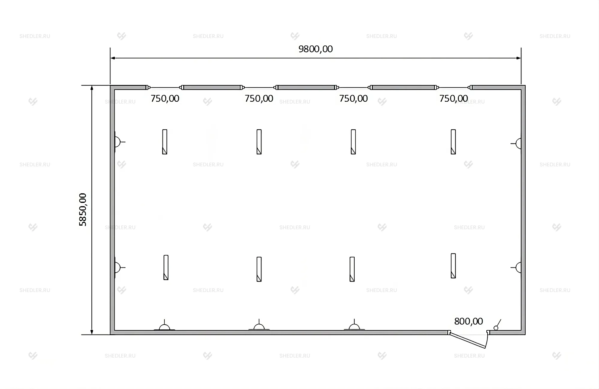 Модульное здание SHEDLER М-17 ДВП фото