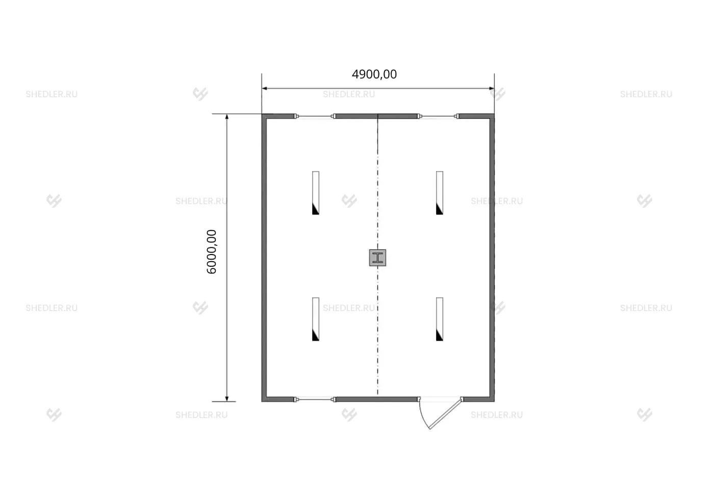 Бытовка жилая из 2 морских контейнеров