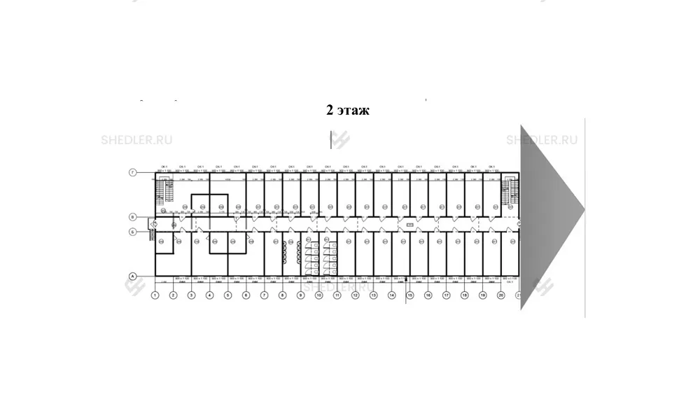 Двухэтажное модульное здание МЗ-76 из 100 БКСП-00